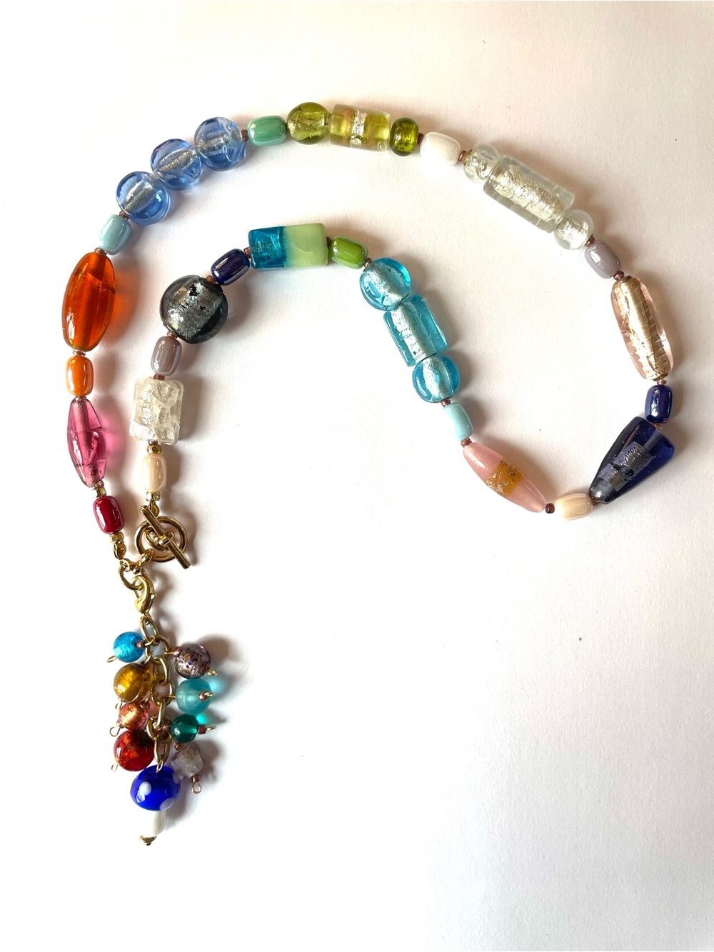 Multicolor Glass Bead Necklace - Women Jewelry